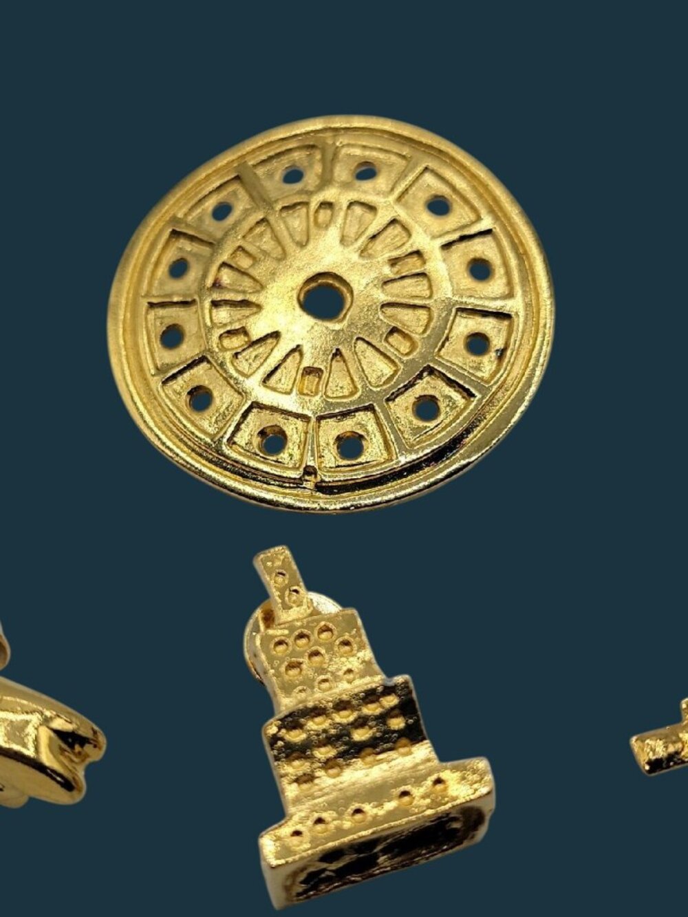 VTG Ballou Reg’d City Scene Interchangeable Brooch Bergdorf Goodman Tag Estate - Picture 4 of 16